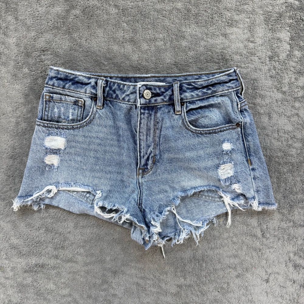 Pacsun‎ High Rise Festival Medium Wash Distressed Ripped Denim Jeans Everyday